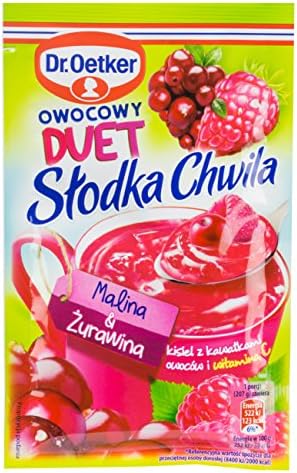 Dr.Oetker Kisiel DUET/ European hot Jelly treat: Raspberry + Cranberry (pack of 5 )
