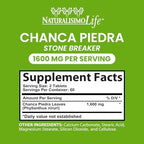 NaturalisimoLife Chanca Piedra 1600 mg per Serving – 120 Tablets - Peruvian Chanca Piedra