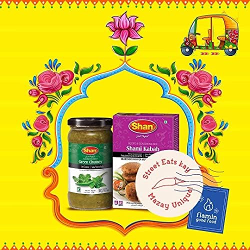 Shan Shami Kabab Recipe and Seasoning Mix 1.76 oz (50g) - Spice Powder for Traditional Meat & Lentil Patties - Suitable for Vegetarians - Airtight Bag in a Box (Pack of 3)