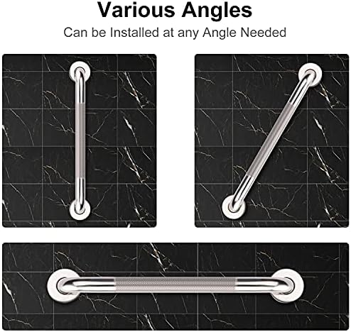 supregear Grab Bars for Bathtubs and Showers, Anti Slip Bathroom Grab Bars for Seniors, 304 Stainless Steel Safety Shower Handle, Toilet Handicap Elderly Assist Bathroom Wall Handle, 16 inch