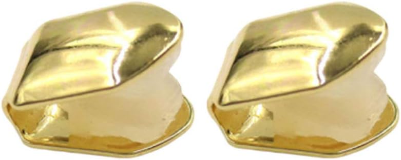 EXCEART Hip Hop Single Tooth Electroplated Gold Cap Shiny Teeth Decoration for Costume Party Concert and Daily Wear