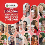 FRESH HEALTHCARE Apple Cider Vinegar Capsules with The Mother - 1740mg Non-GMO Gluten Free ACV Complex with Ceylon Cinnamon, Ginger & Cayenne for Digestion Support & Healthy Living - 120 Vegan Pills