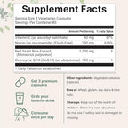 Micro Ingredients Red Yeast Rice with CoQ10 1200mg, 240 Veggie Capsules | Cholesterol Support & Heart Health Supplements* | 4-in-1 with Flush Free Niacin & Fat Soluble Vitamin C | Filler Free, Non-GMO