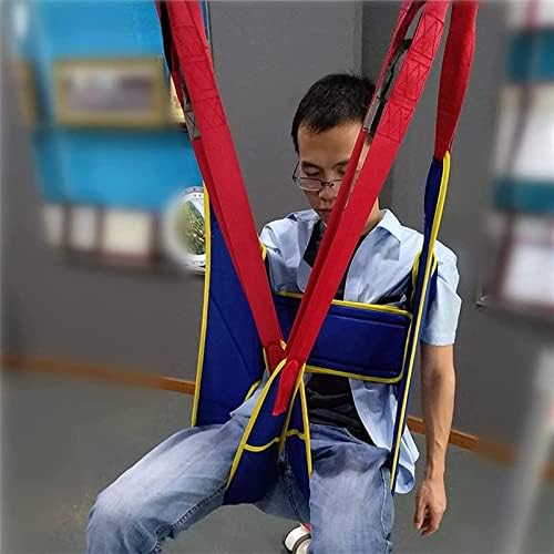 Toileting Sling Patient Lifter Lift Equipment Bariatric Handicap Lift Commode Sling Medical Transfer Belt with Four Point Support Full Body Sling, Rehabilitation Aids for Patients