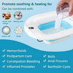 IRWPITW Sitz Bath, Electric Sitz Bath for Toilet Seat Hemorrhoids Postpartum Care Bowl, Sitz Baths Salts Tub for Women Men, Sits Bath Soak Pan, Butt Bath Basin, Portable, Water Spray Style, Blue