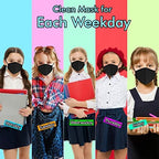 comfso 5Pack (S/XS) Child Kids Cloth Reusable Washable Face Mask Breathable with Adjustable Ear Loop