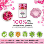 Organic Veda Edible Rose Petal Powder - Rose Petal Powder for Cooking, Herbal Tea, Smoothies, Toppings - Natural Rose powder for DIY Face Masks, Skin & Hair Care - Vegan, No Gluten (7 oz)