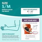 BraceAbility Bursitis Elbow Pad Brace | Compression Arm Sleeve Wrap with Padded Soft Support Cushion for Olecranon Joint Pain, Bursa Protection, Arthritis & Tendonitis Relief (S/M)