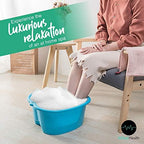 AllSett Health Foot Soaking Bath Basin – Large Size for Soaking Feet | Pedicure and Massager Tub for at Home Spa Treatment | Callus, Fungus, Dead Skin Remover, Blue