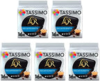 TASSIMO L'OR Espresso Decaffeinato Coffee Small pods - 5 Packs (80 Servings)