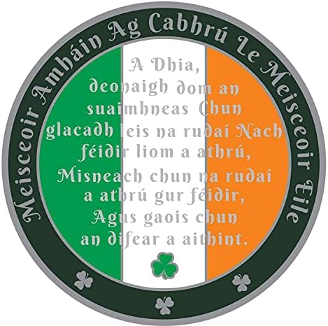 MYRECOVERYSTORE AA Irish Shamrock Sobriety Chip 1–50 Years – Heavy Anniversary Coin with Gaelic Prayer