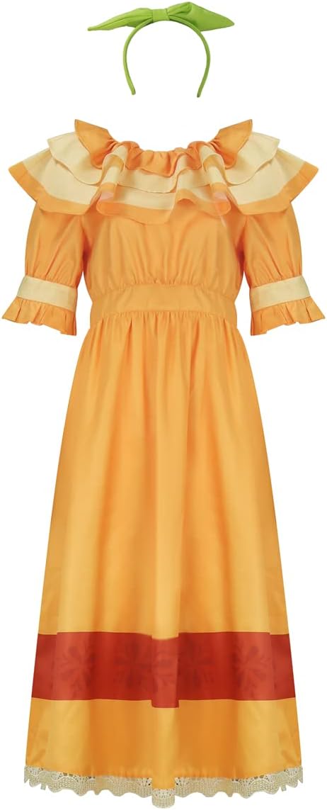 PAINEOMN Mirabel Dolores Pepa Luisa Costume Dress for Women Adult Madrigal Family Cosplay Outfit for Halloween
