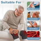 Heated Knee Brace, Cordless Knee Heating Pad for Arthritis, 3 Temperature Modes Knee Warmer, 3000mAh*2 Battery Operated Knee Wrap for Men Women Seniors, Black(One Pair)
