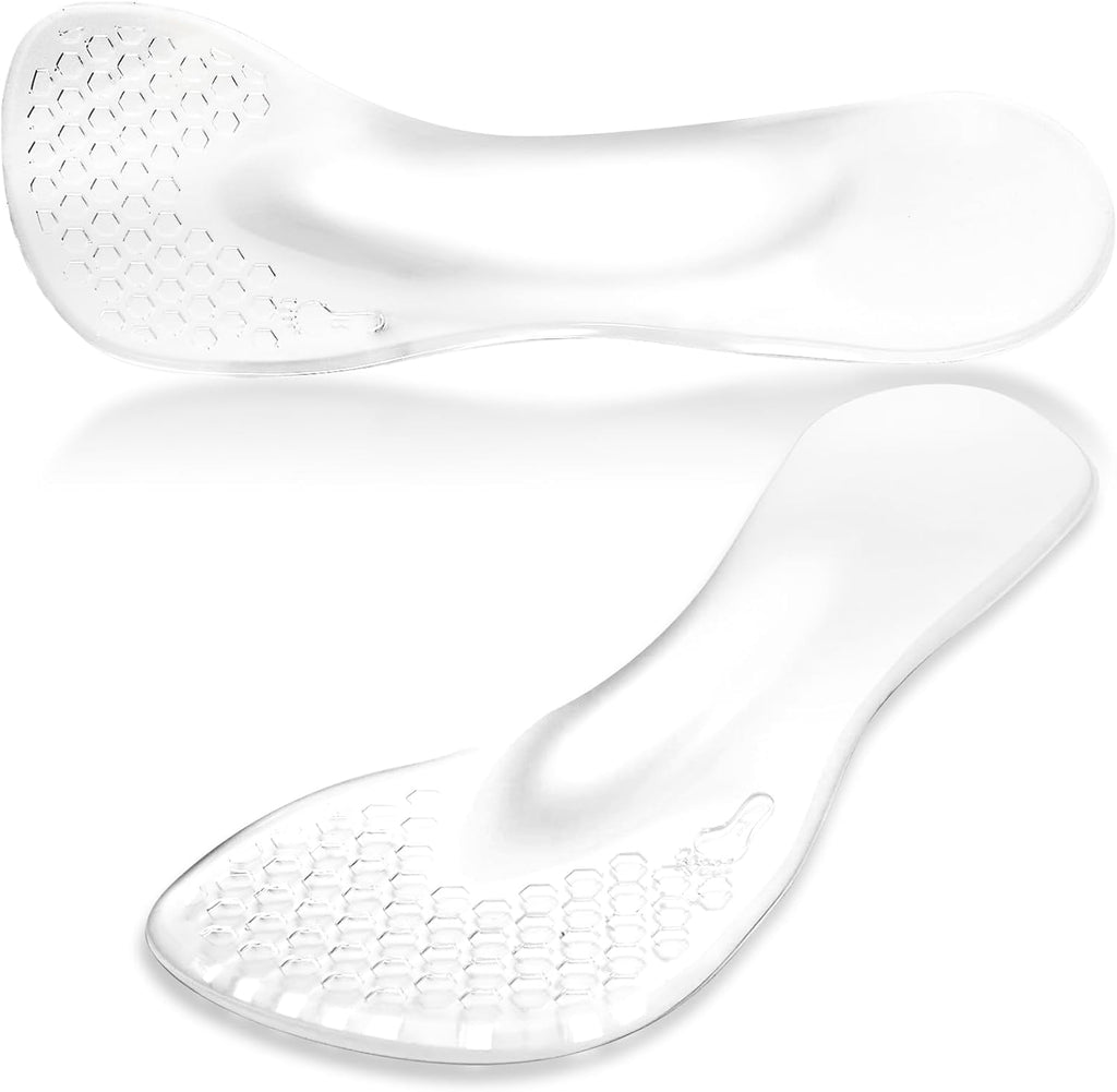 1 Pairs High Heel Insoles for Women, Arch Support Inserts for Sandals, Insoles for Silicone Sandals for Plantar Fasciitis, Flat Feet, High Arches & Foot Pain, Trim-to-Fit for Heels, Flats, Boots