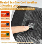 Heated Scarf for Women, Intelligent Rechargeable Electric Neck Warmer with 5000mAh Battery Power Bank, USB Cordless Heating Wrap Pad for Outdoor Winter, Adjustable Warming Scarf for Men & Women