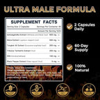 DRFOSTER Testosterone Booster for Men, Ultra Testosterone Formula 600mg Ashwagandha, Tongkat Ali & Maca - Muscle Growth, Energy & Endurance - 120 Capsules
