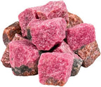 Amazing Gemstone Rhodonite Raw Crystals and Healing Stones, Natural Rocks For Tumbling - DIY Raw Stones And Crystals (1 Piece)