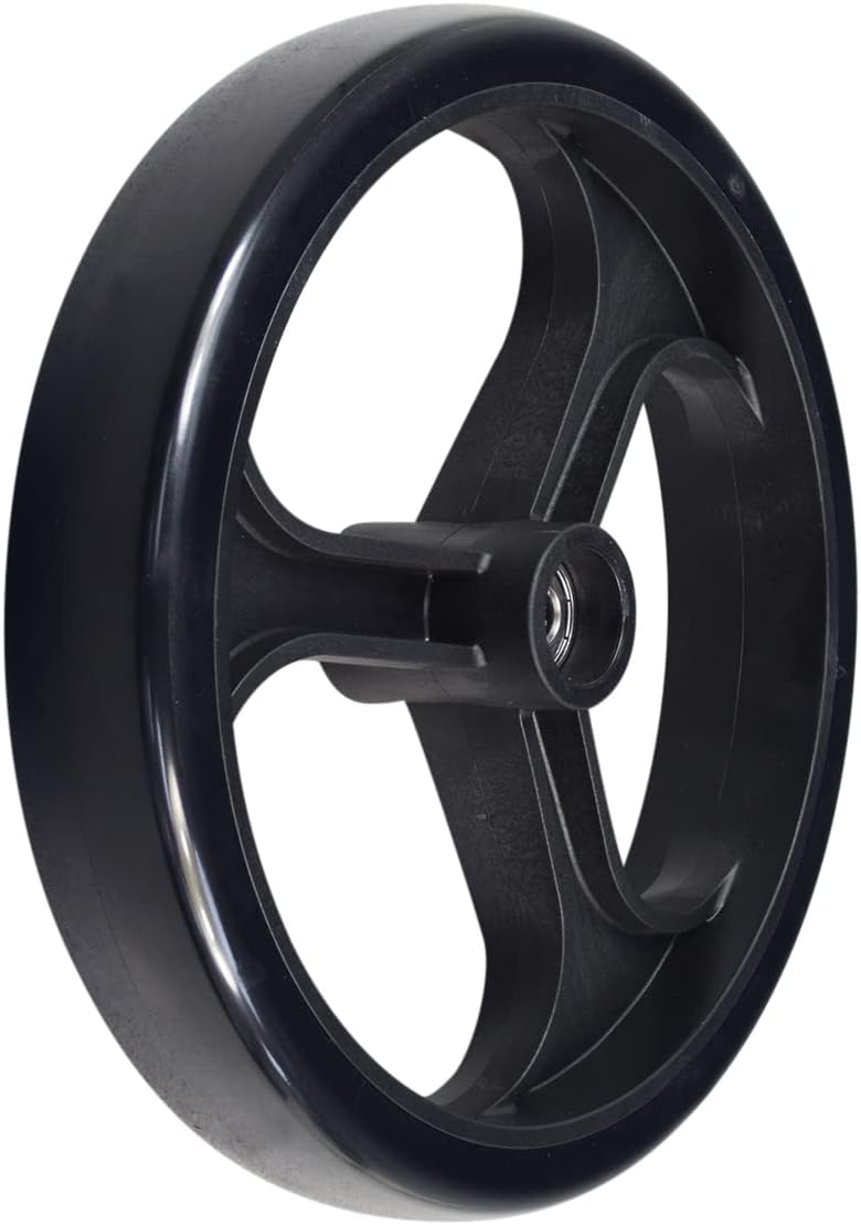 AlveyTech 8" Rear Caster Wheel for Drive Medical Duet Rollator/Transport Chair (795) & D-Lite Rollator (750N) - Replacement 3-Spoke Black 8 Inch Wheel for Rollators & Transport Chairs (9501A75008)