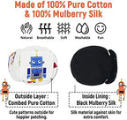 Astropic 3D Cotton & Silk Eye Patch for Kids | Boys Eye Patch for Glasses | Medical Eyepatch for Children with Lazy Eye (Blue Robot, Right Eye)