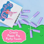 Peppa Pig Swirl Lollipops| Ideal For Peppa Pig Party Favors & Peppa Pig Birthday Party Supplies| Peppa Pig Snacks For Peppa Pig Cupcake Toppers,