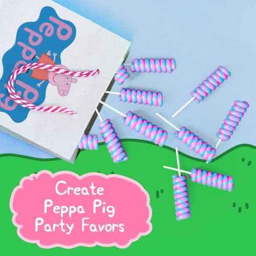 Peppa Pig Swirl Lollipops| Ideal For Peppa Pig Party Favors & Peppa Pig Birthday Party Supplies| Peppa Pig Snacks For Peppa Pig Cupcake Toppers,