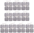 BodyMed TENS/EMS Unit 4 Electrode Pads – Four, 2 x 2 Inch Square Electrodes in Ten Packs – Reusable and Self-Adhesive for Easy Muscle Stimulation and Discomfort Relief