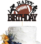 Football Happy Birthday Cake Topper, Football/Sport Themed Birthday Party Decorations,for Boys/Men/Sportsman Party Decorations/Dinner Party Cake Topper Decorations