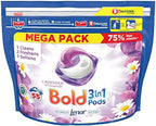 Bold 3in1 Pods Lavender & Camomile Washing Liquid Capsules 55 Washes, with A Touch of Lenor Long Lasting Freshness