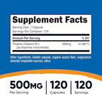 Nutricost Vitamin B1 (Thiamine) 500mg, 120 Capsules