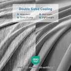 HOMFINE Cooling Blanket for Hot Sleepers - Summer Blanket Thin Lightweight Breathable Soft Double Side Enhanced Cooling for Bed Couch Sofa, Keep Cool for Night Sweats (Grey, 60 x 80 inches)