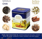 Herbs & Kettles Masala Chai | Authentic Indian Chai Tea with Assam Black Tea, Ginger, Cardamom, Cinnamon, Cloves & Black Pepper | Loose Leaf | Makes 16-20 Servings | Premium Gourmet Tea Gift