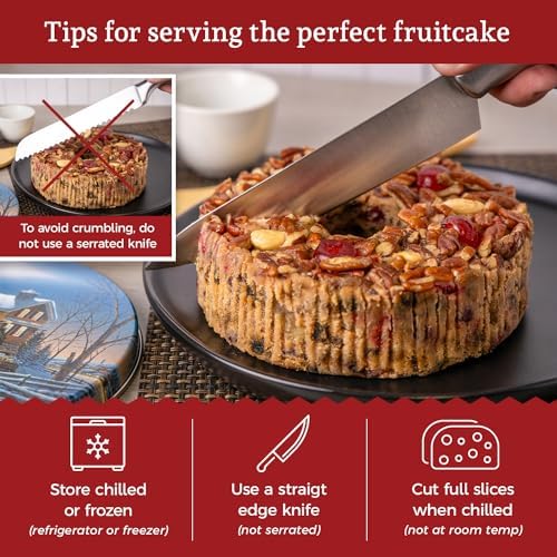 Beatrice Bakery Co. Original Fruitcake in Holiday Tin, Grandma's Old Fashioned Fruit and Nut Freshly Made, Brandy, Bourbon and Rum Fruitcake, Est. 1917 (16 oz Tin)