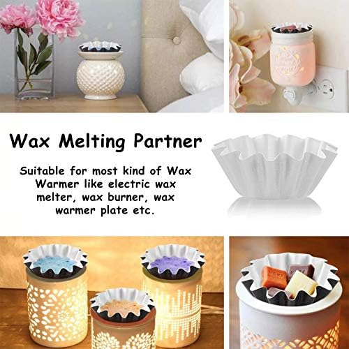 50 Wax Melt Warmer Liners, Scented Wax Melt Cups for Plug in Wax Warmer, Electric Wax Melter, Candle Warmer Plate, and Wax Burner, Reusable and Leakproof for Any Scented Wax Cubes