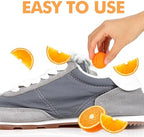 Xcleen Shoe Deodorizer Balls Citrus 6 Pack, Natural Essential Oil Long Lasting Sneaker Odor Eliminator, Small Spaces Air Freshener for Car Gym Bags, Drawers and Locker