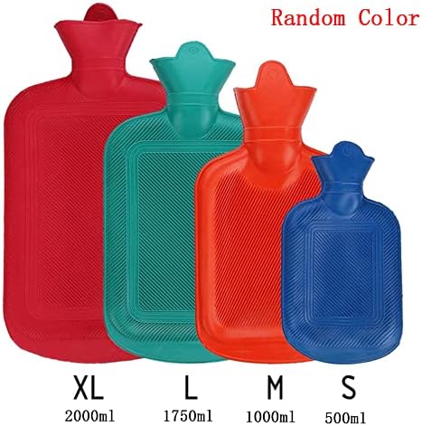 Hot Water Bottle Rubber, Durable Large Hot Water Bag for Pain Relief, Menstrual Cramps, Neck and Shoulders, Feet Warmer for Women and Girls 500ML