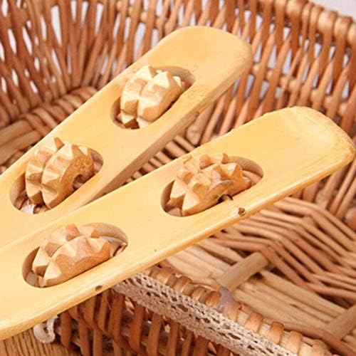 2-Pack Bamboo Back Scratcher by Dependable Industries – Long Reach, Massage Rollers, Self-Massage & Itch Relief, Eco-Friendly