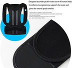 S-5XL Full Back Support Back Brace Posture Corrector Belt Plus Size Shoulder Straightener Scoliosis Hunc(Black 5XL)