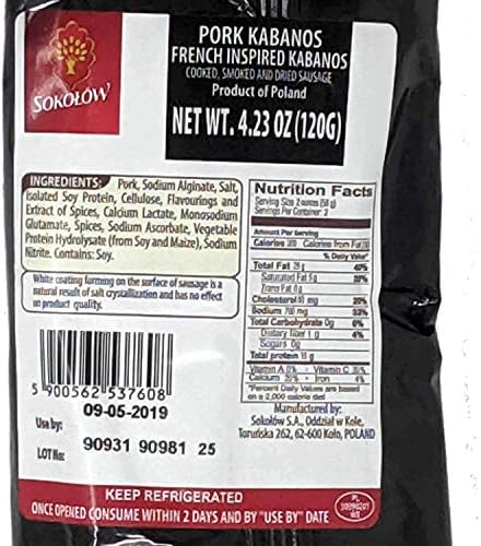 Pork Kabanos - Thin French Inspired Kabanosy Sokolow (20 pack)