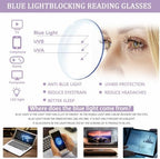 6 Pack Reading Glasses for Women Men, Spring Hinge Eyeglasses Blue Light Blocking Anti Eyestrain Computer Readers