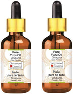 Greenwood Essential Pure Yuzu Oil (Citrus Junos) with Two Glass Droppers Cold Pressed (Pack of Two) 10ml X 2 (0.66 oz)