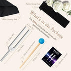 528Hz Tuning Fork,Aluminum Alloy material with Silicone Hammer and Storage Bag,Suitable for Yoga, Chakra Balance,Relaxation