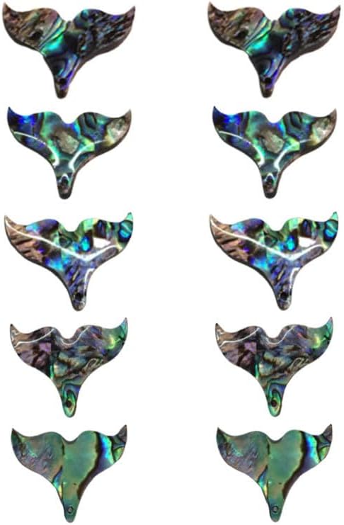 SUPVOX Abalone Shell Pendant Mermaid Tail Necklace Accessories Diy Craft Charms for Women Girls Jewelry Decoration 0.98X0.78In