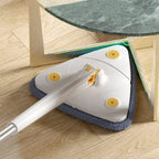 360° Rotatable Adjustable Cleaning Mop, Wall Mop Wall Cleaner with Automatic Water Squeezing Function (White)