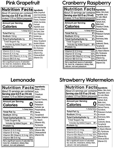 SodaStream Variety Pack Drink Mixes, 0 Calories, 14.8 Fl Oz (Pack of 4)