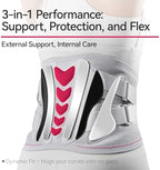 Back Brace Support Belt-Adjustable Lumbar Support Belt for Sciatica & Herniated Disc - 4D Knit Fabric with 6 Reinforced Support Rods with Removable Lumbar Pad for Men & Women (L (Large)