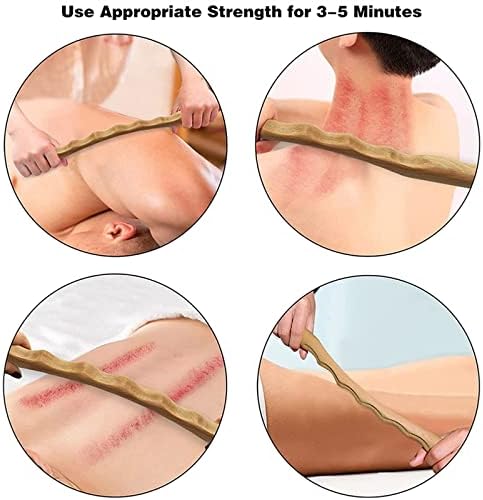 BAWHO Wooden Gua Sha Massage Tools Wood Massage Tool Includes Therapy Massage Tool Lymphatic Drainage Tool for Anti Cellulite 2Pcs/Set