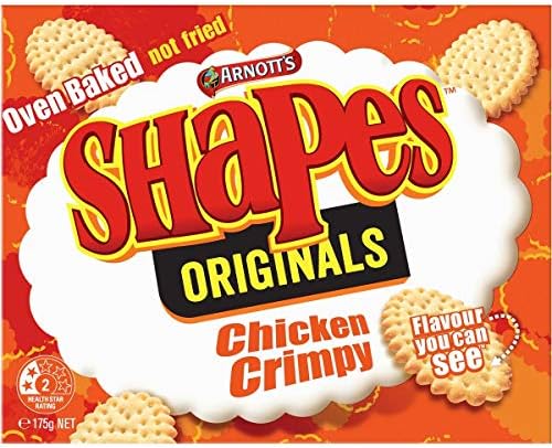 Australian Arnott's Shapes Crackers Crimpy Chicken 175g