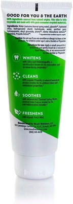 Fluoride Free Toothpaste, Hydroxyapatite Toothpaste for Adults, Organic Propolis, Naturally Sourced Ingredients for Whitening, Sensitive Teeth & Gums, SLS Free, Fresh Mint, by Dr. Plotka's, 3oz