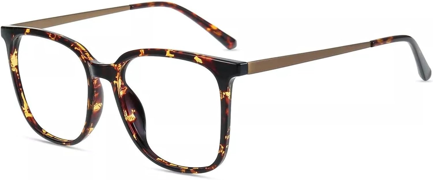 Firmoo Oversized Blue Light Blocking Glasses for Women/Men, Large Square Frame Computer Glasses for Screens