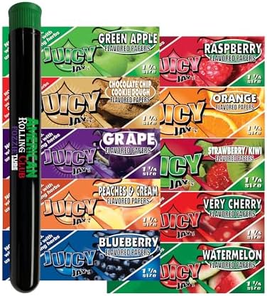 Juicy Jay's Assorted 10 Pack of 1 1/4 Size Papers | Mix 3 | Includes an ARC Saver